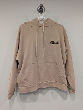 Miaou Tan 100% Cotton Sweatshirt Hoodie Size Large